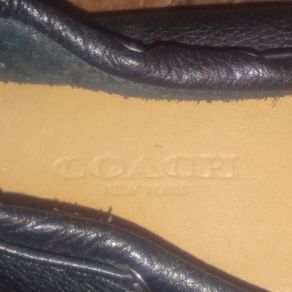 Coach - Women's 7.5 B - Black Leather Driving Loafers Tassel Comfortable Shoes - Picture 7 of 8